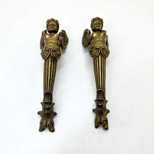 Engelfiguren-Paar, Messing