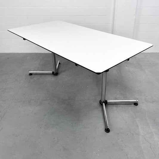 USM Kitos Tisch, 175x90cm, Kunstharz Perlgrau, Q1