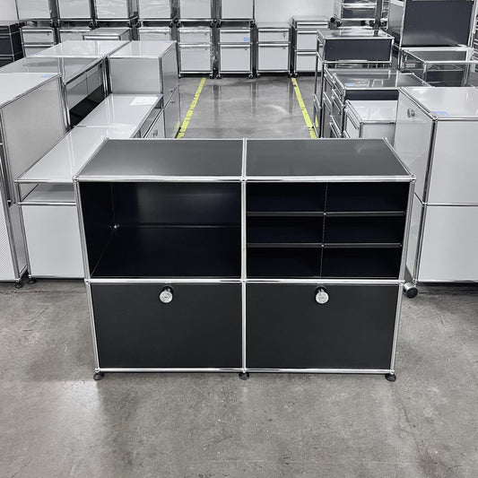 USM Regal mit Postfächer, Graphitschwarz, Q1