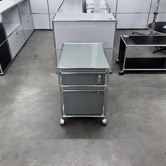 USM Rollkorpus, Mittelgrau, A4, A6 Schubladen