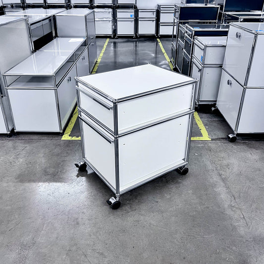 USM Rollkorpus, Reinweiss, A4, A6 Schubladen, Q1