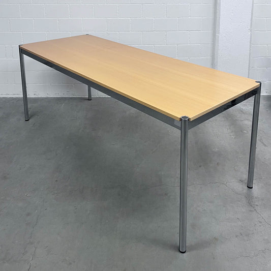 USM Tisch, Ahorn gebleicht, 200x75cm, Q3