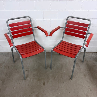 2 Gartenstühle, Atelier Alinea, rot