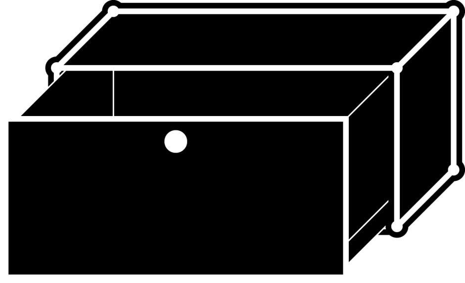 USM Ausziehtüre mit Einlegerahmen