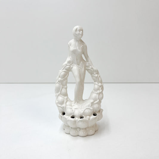 Blumensteckfigur, weiss