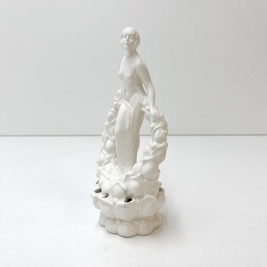 Blumensteckfigur, weiss