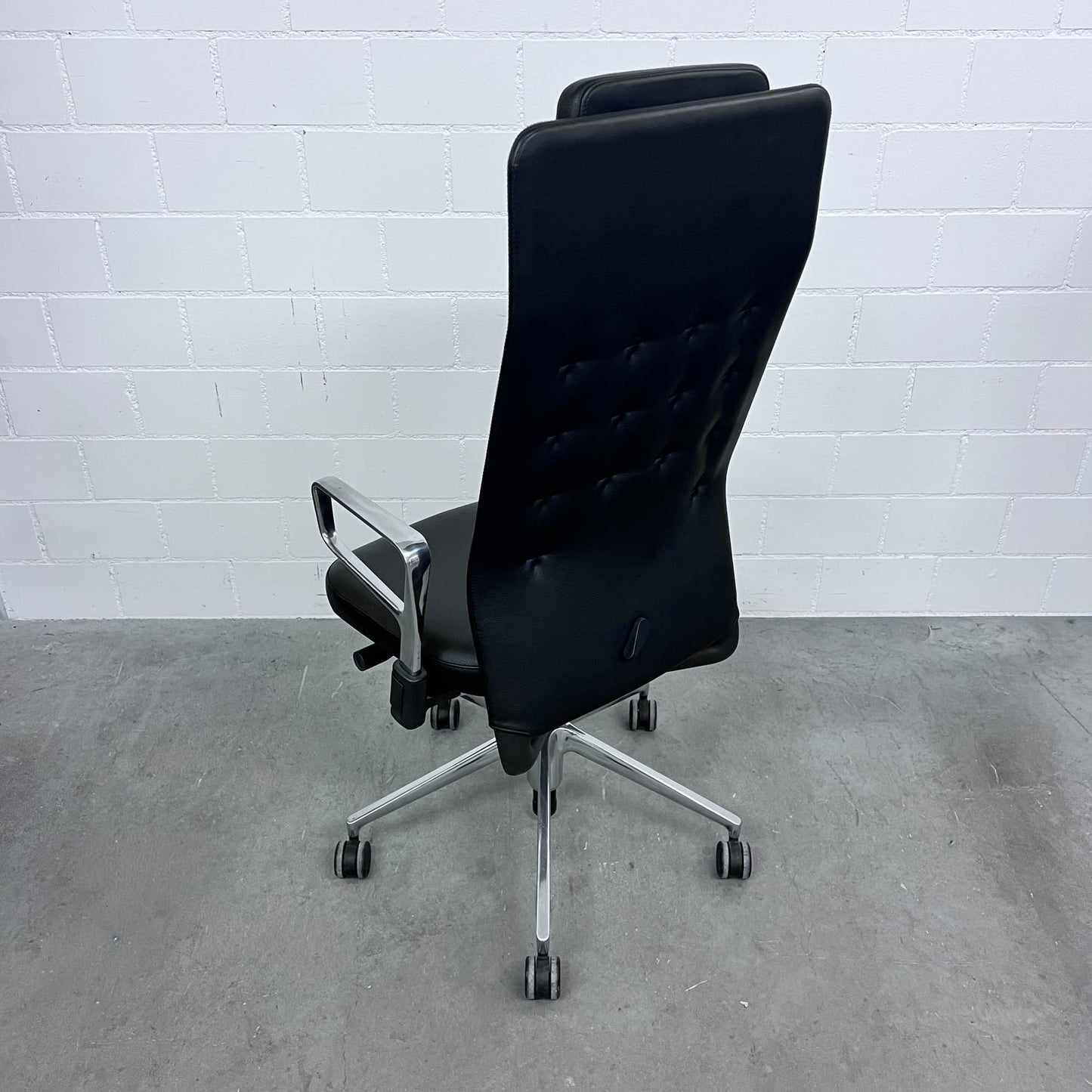 Bürodrehstuhl ID Trim L, Leder Schwarz, Antonio Citterio, Vitra, top Zustand