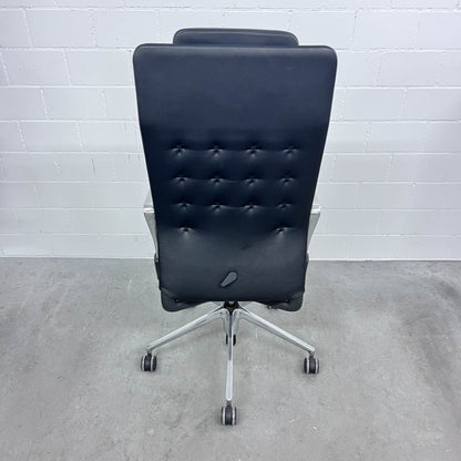 Bürodrehstuhl ID Trim L, Leder Schwarz, Antonio Citterio, Vitra, top Zustand