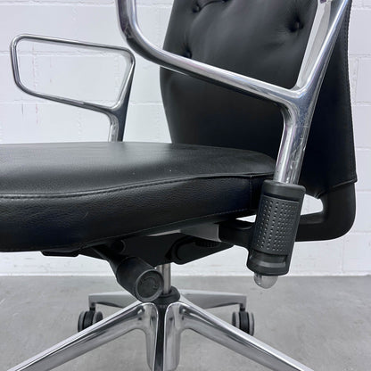 Bürodrehstuhl ID Trim L, Leder Schwarz, Antonio Citterio, Vitra, top Zustand