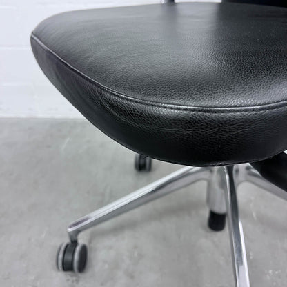 Bürodrehstuhl ID Trim L, Leder Schwarz, Antonio Citterio, Vitra, top Zustand