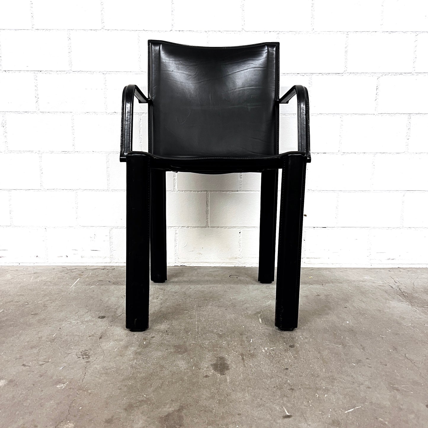 Stuhl, Corame, Leder, Schwarz