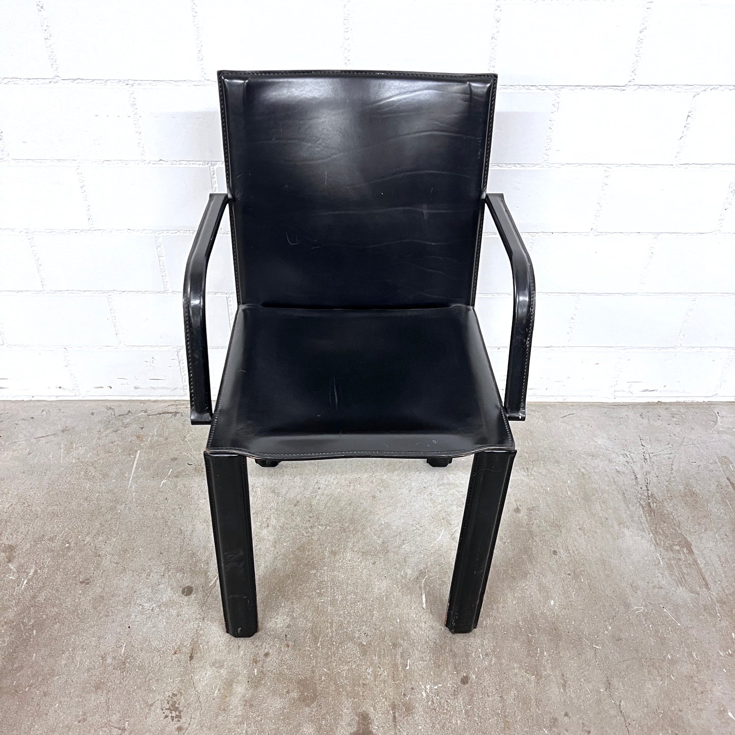 Stuhl, Corame, Leder, Schwarz