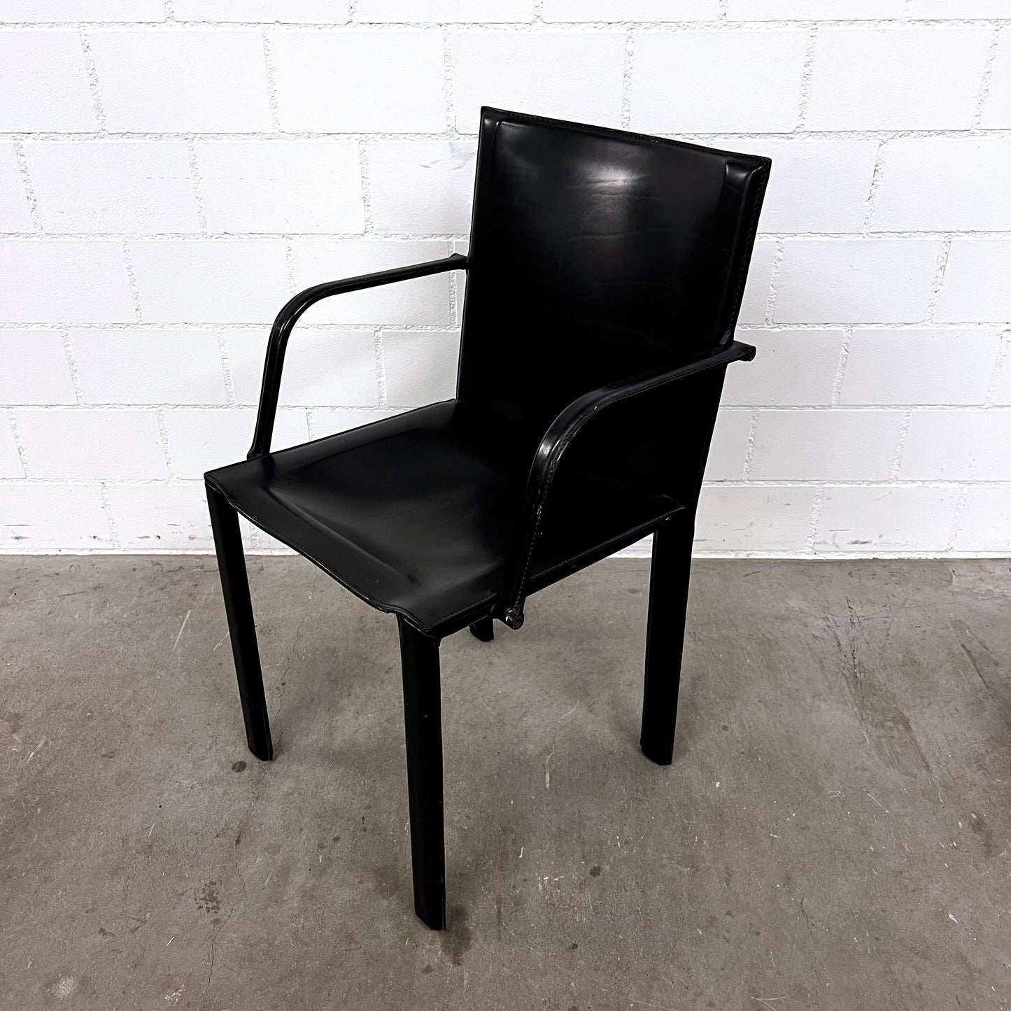 Stuhl, Corame, Leder, Schwarz