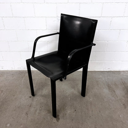 Stuhl, Corame, Leder, Schwarz