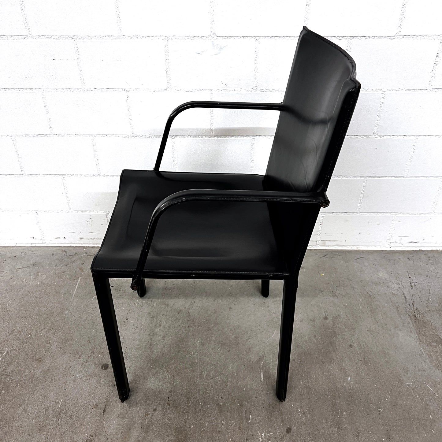 Stuhl, Corame, Leder, Schwarz