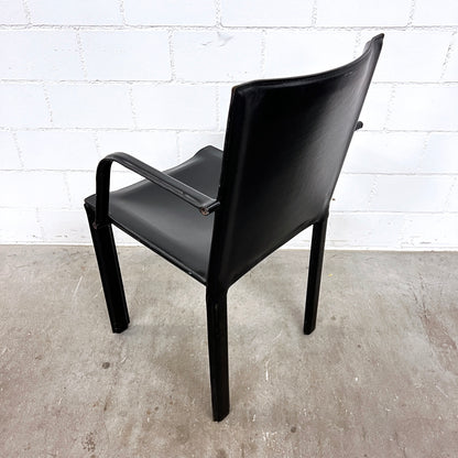 Stuhl, Corame, Leder, Schwarz