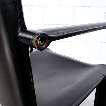 Stuhl, Corame, Leder, Schwarz