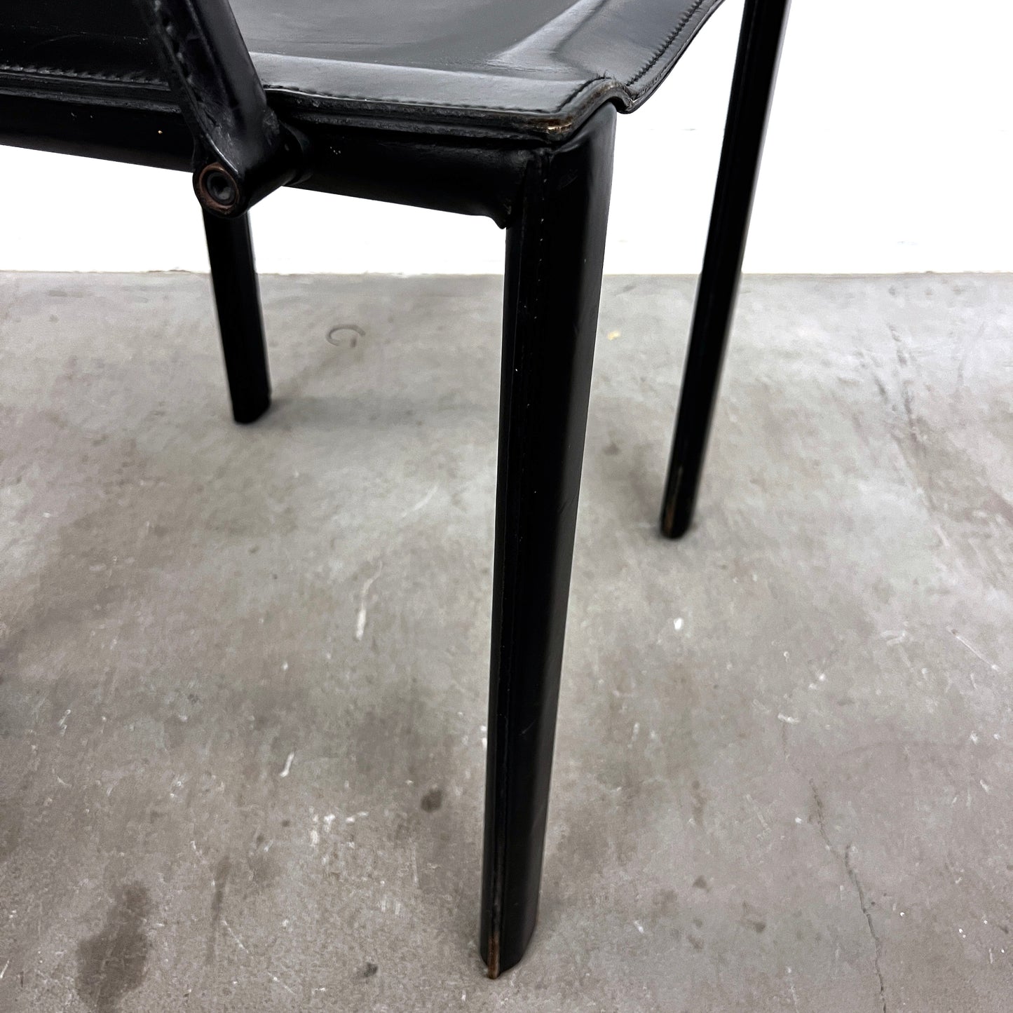 Stuhl, Corame, Leder, Schwarz