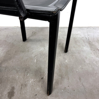 Stuhl, Corame, Leder, Schwarz