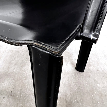 Stuhl, Corame, Leder, Schwarz