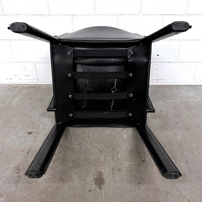 Stuhl, Corame, Leder, Schwarz