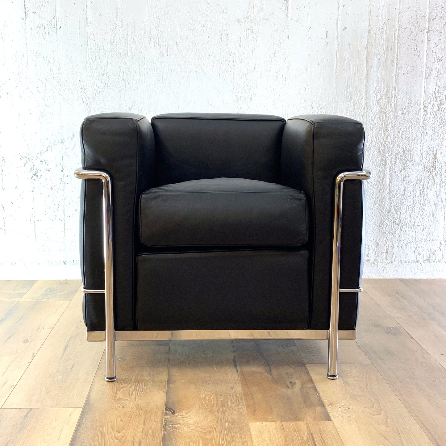 Sessel Le Corbusier LC2, Leder-schwarz