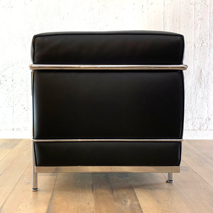 Sessel Le Corbusier LC2, Leder-schwarz