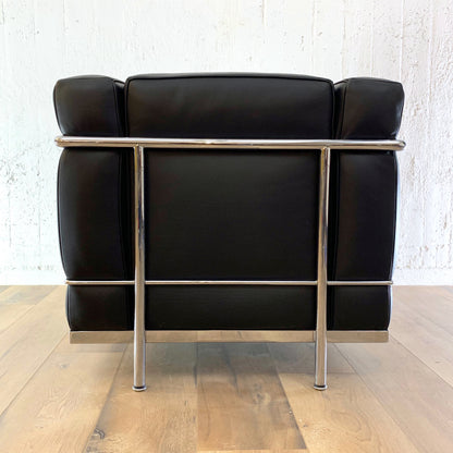 Sessel Le Corbusier LC2, Leder-schwarz