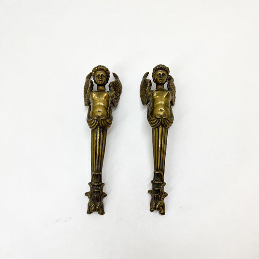 Engelfiguren-Paar, Messing