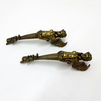 Engelfiguren-Paar, Messing