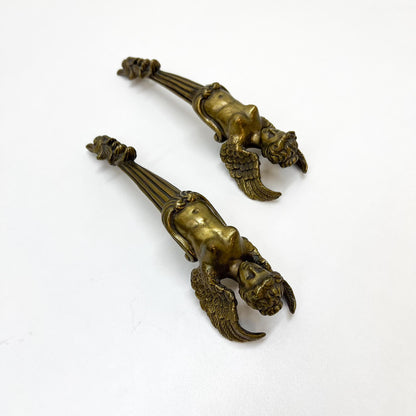 Engelfiguren-Paar, Messing