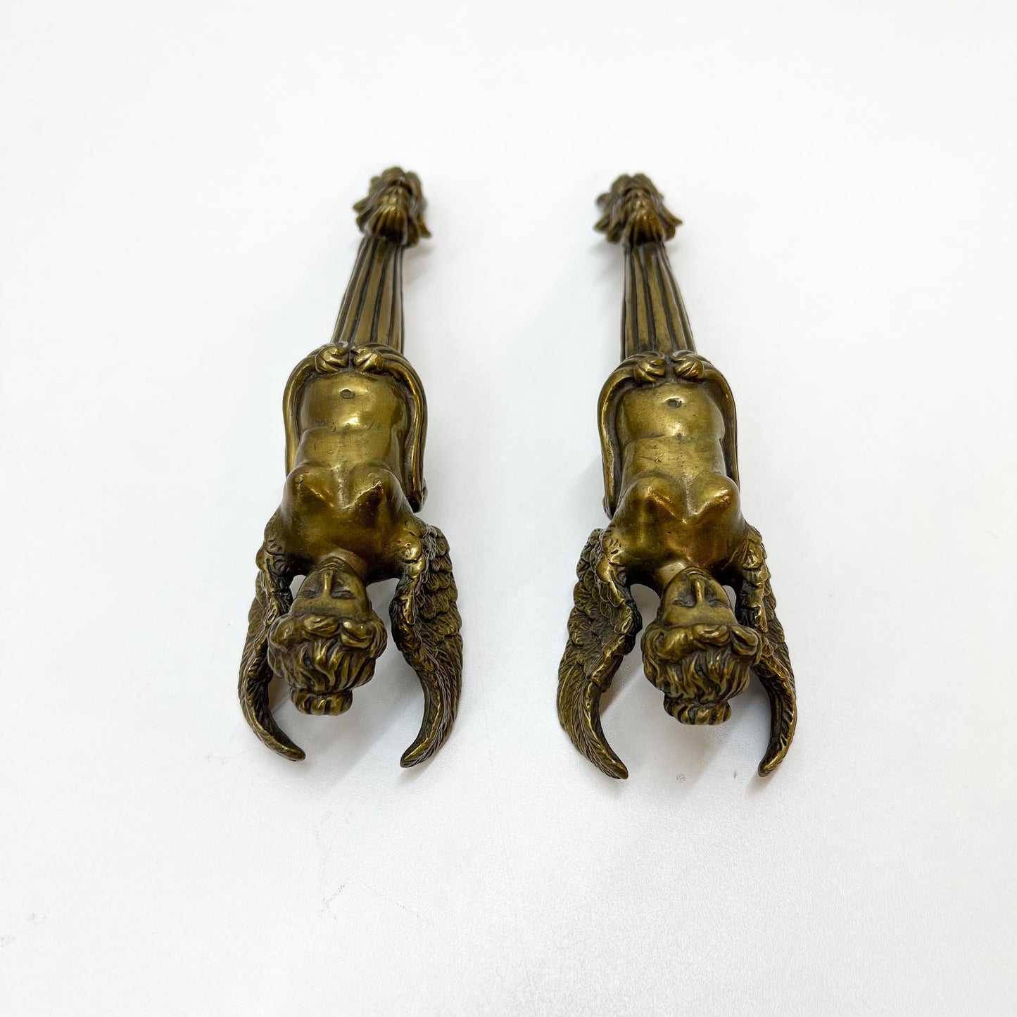 Engelfiguren-Paar, Messing