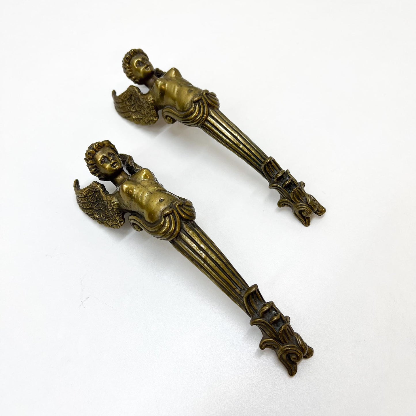 Engelfiguren-Paar, Messing
