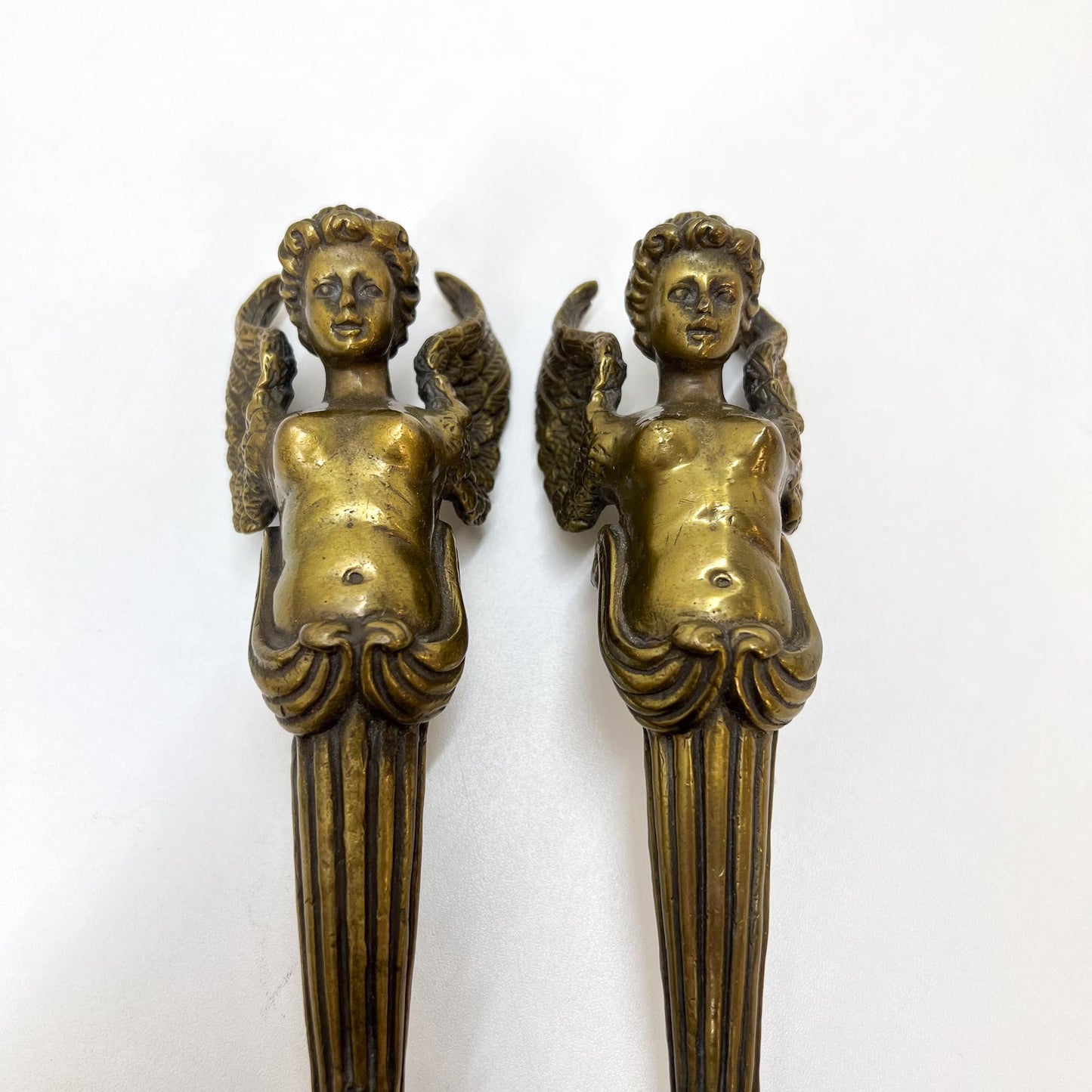 Engelfiguren-Paar, Messing