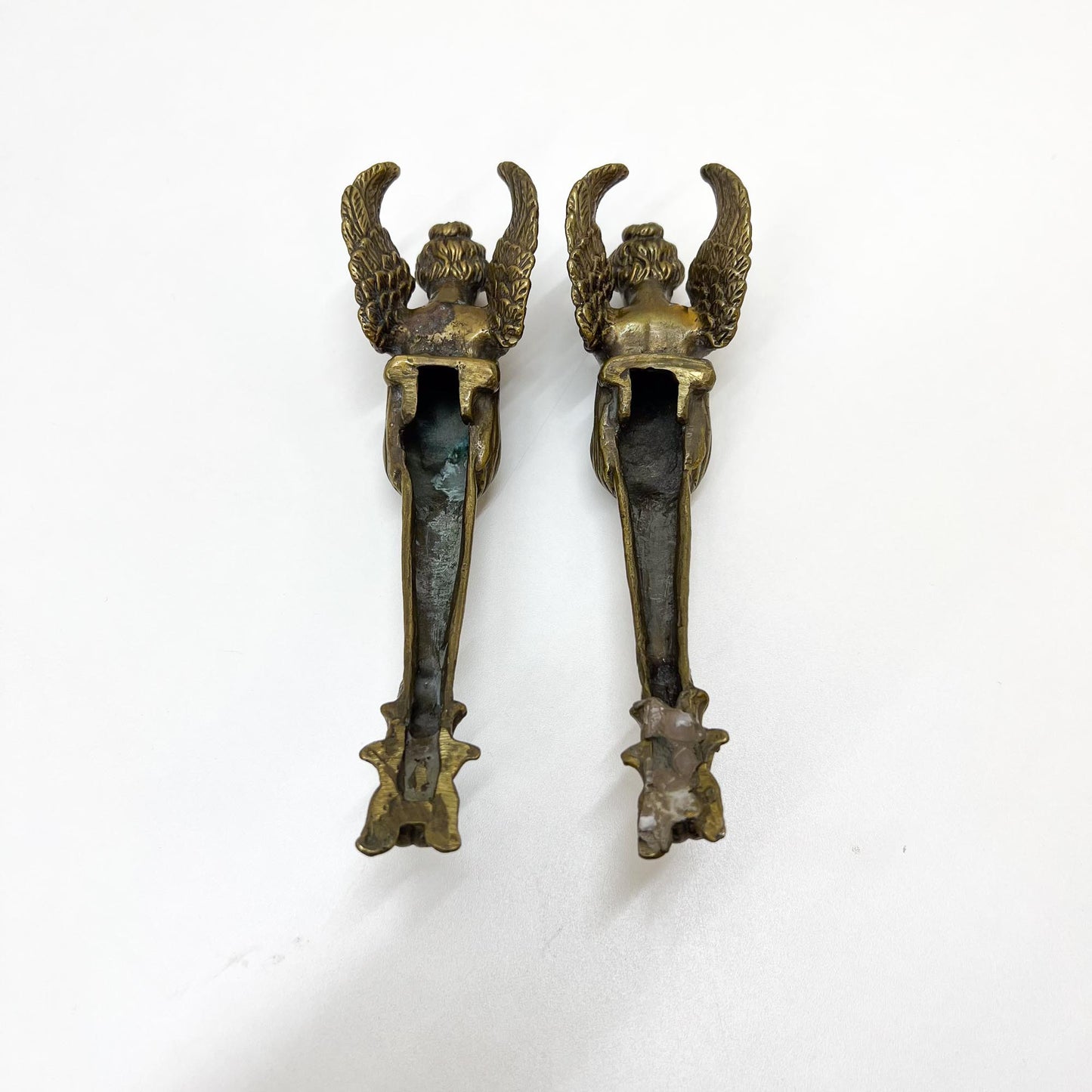 Engelfiguren-Paar, Messing