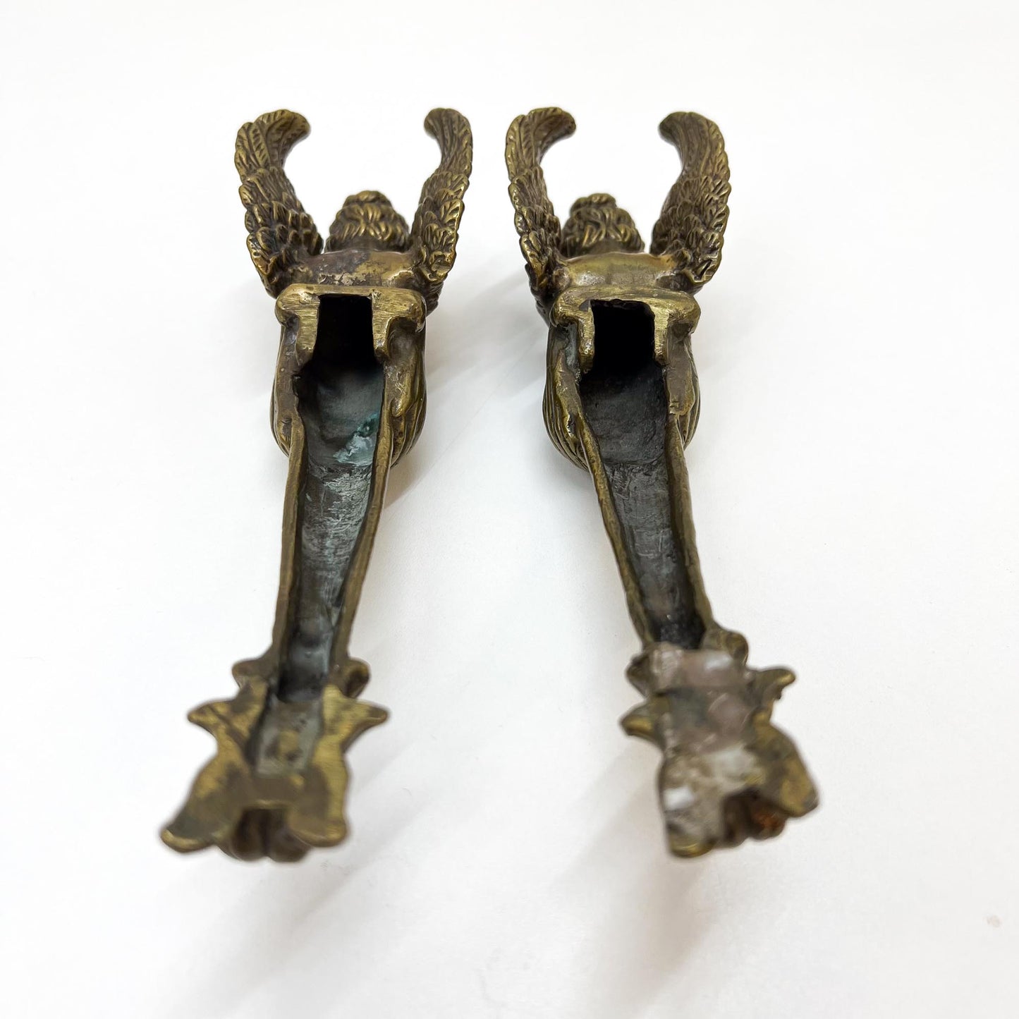 Engelfiguren-Paar, Messing