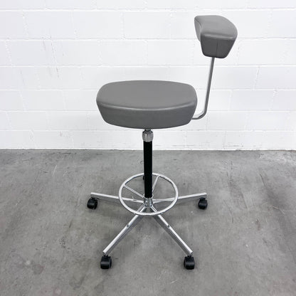 George Nelson Perch Stuhl, Leder grau, Vitra