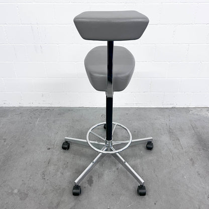 George Nelson Perch Stuhl, Leder grau, Vitra