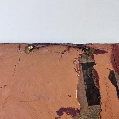 Relief-Bild mit Engeln aus Tonerde, goldfarbig