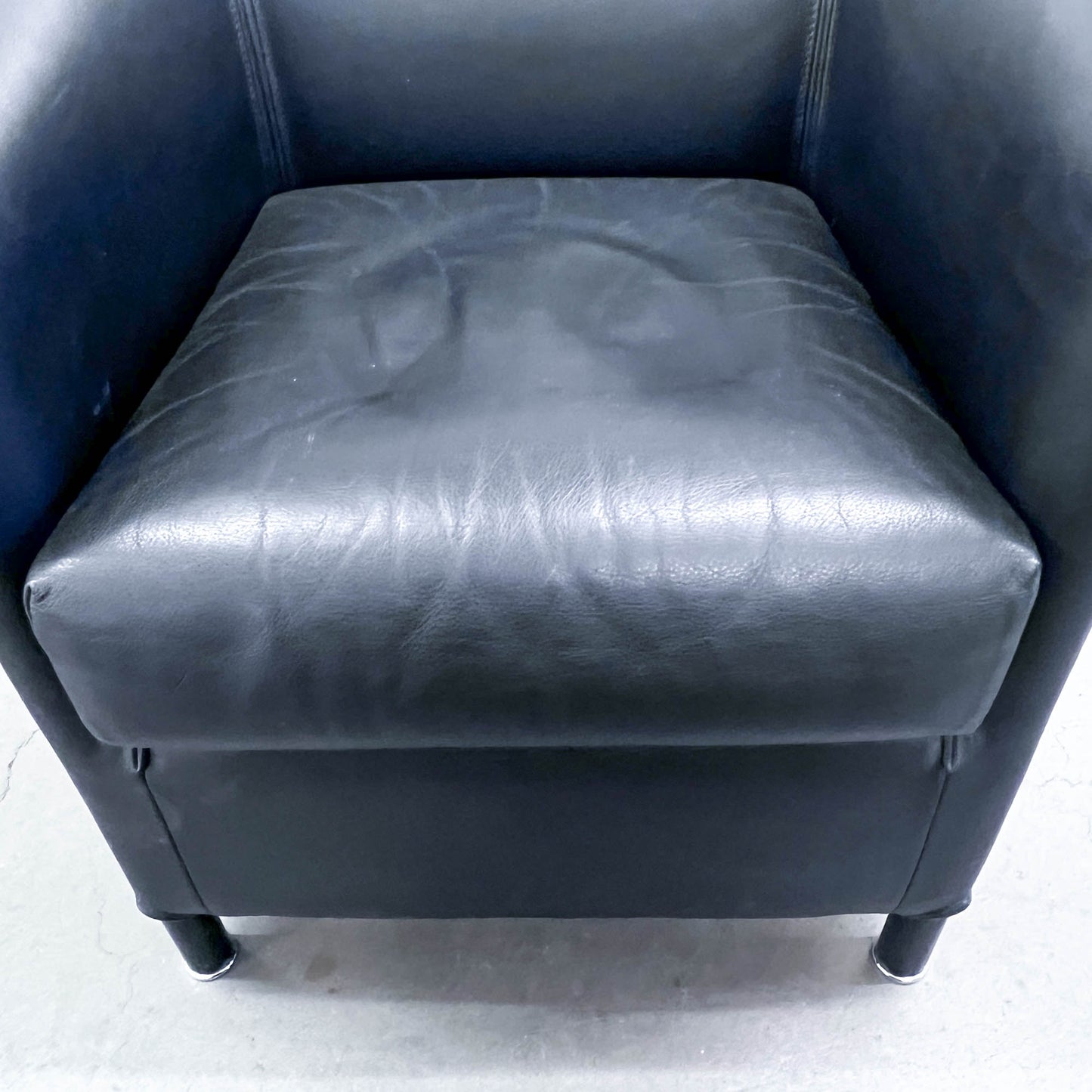 Sessel, Leder schwarz, Aura von Wittmann, Q2