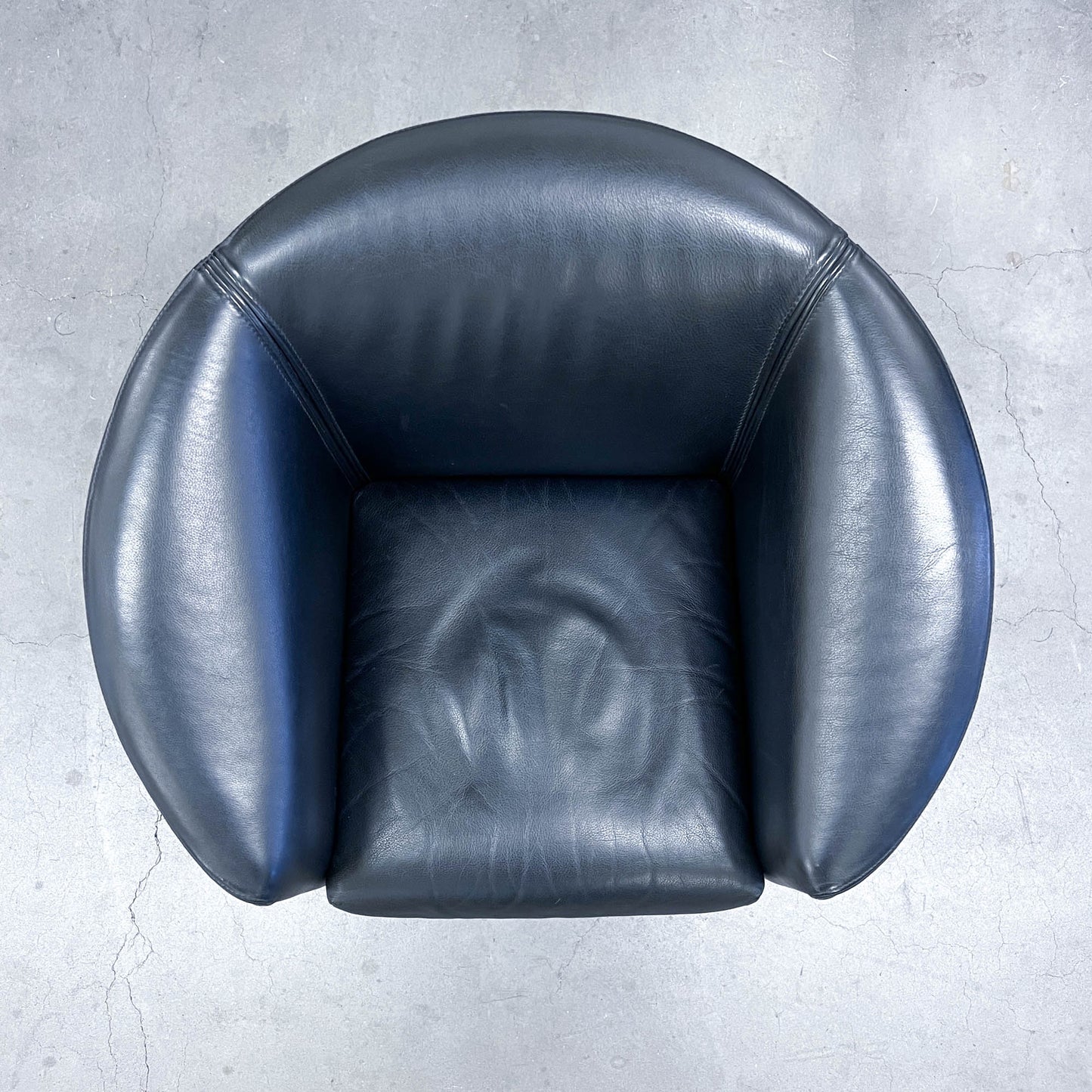 Sessel, Leder schwarz, Aura von Wittmann, Q2