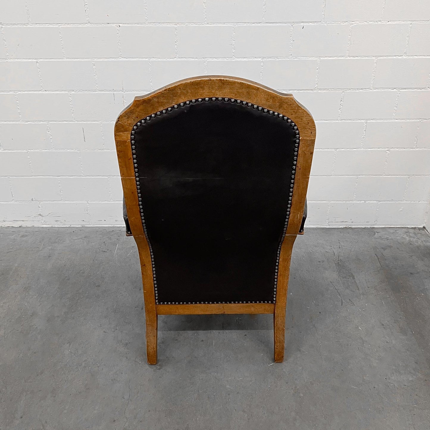 Ledersessel, Braun, Holz