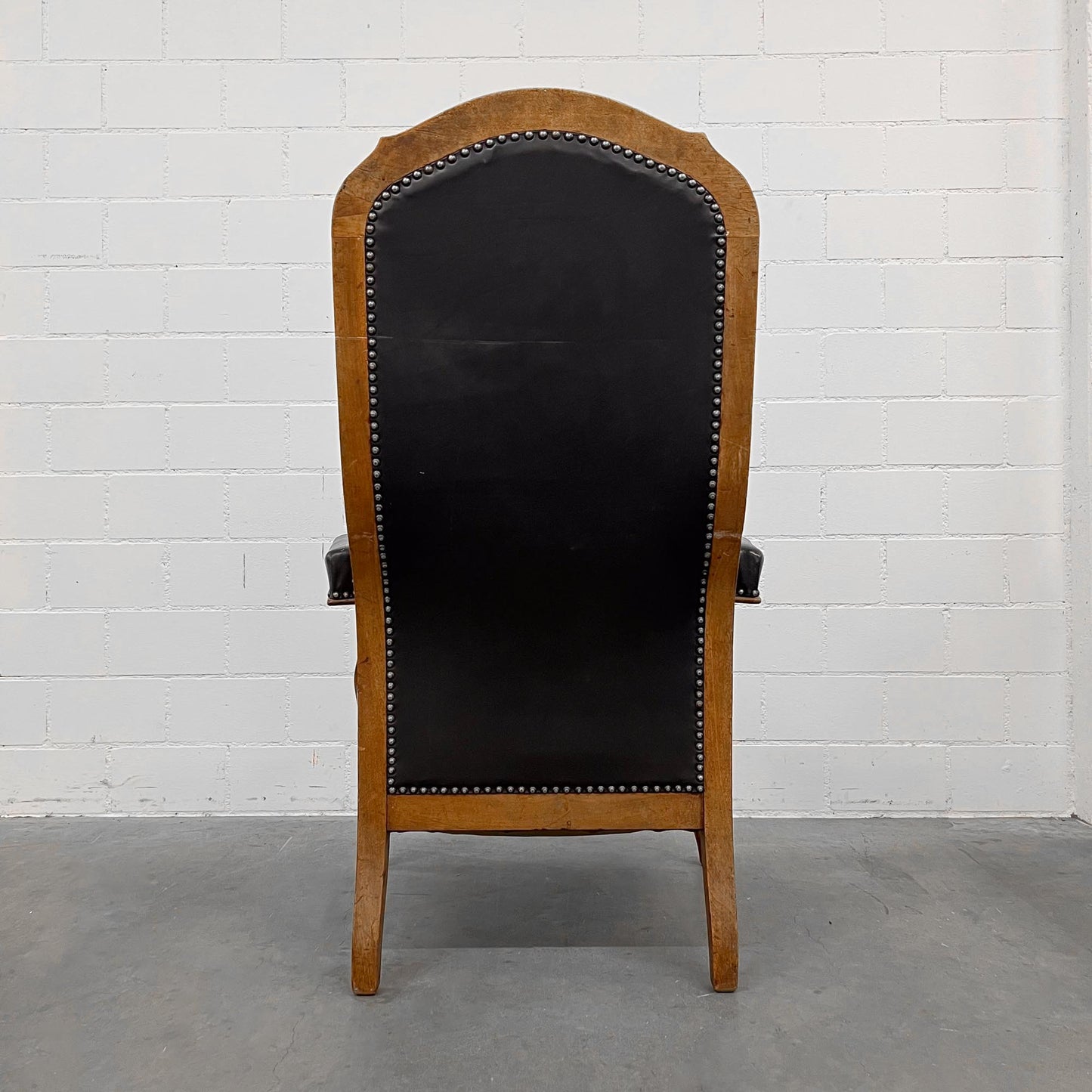 Ledersessel, Braun, Holz