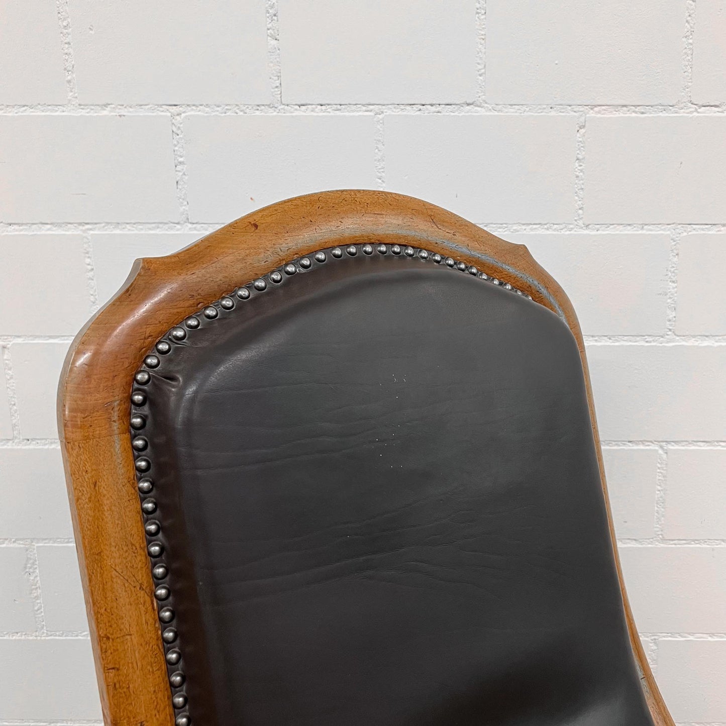 Ledersessel, Braun, Holz