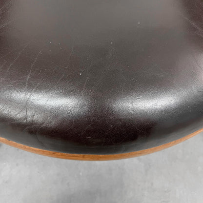 Ledersessel, Braun, Holz