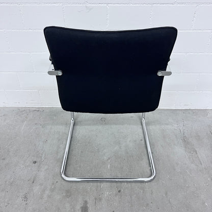 Thonet S78/S79 Freischwinger Stuhl Stoff schwarz Solutionpool