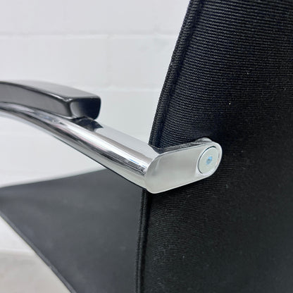 Thonet S78/S79 Freischwinger Stuhl Stoff schwarz Solutionpool