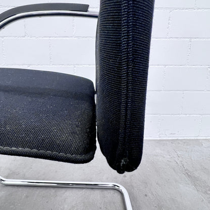 Thonet S78/S79 Freischwinger Stuhl Stoff schwarz Solutionpool
