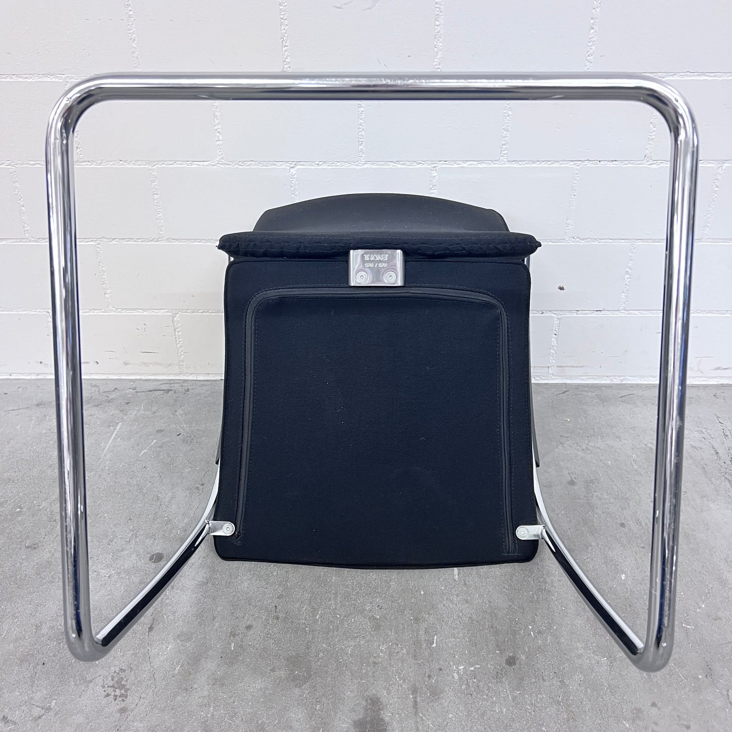 Thonet S78/S79 Freischwinger Stuhl Stoff schwarz Solutionpool