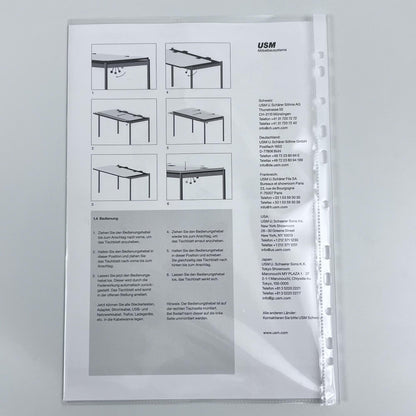 USM Tisch Advanced, Kunstharz Perlgrau, 200x100cm
